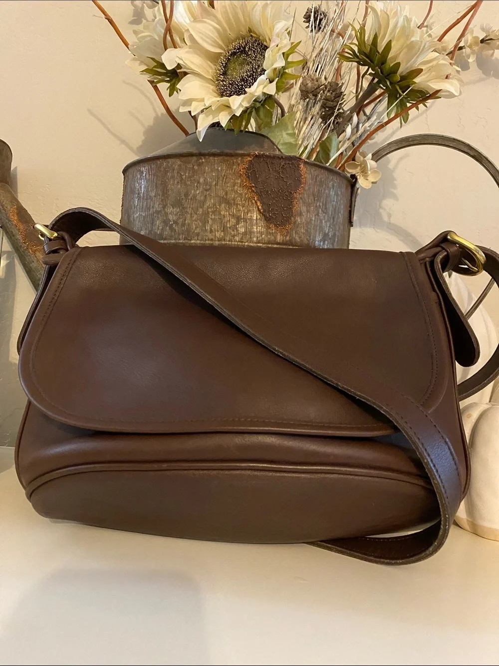 Coach 1990’s Vintage Soho Fletcher F6M- 4150 Dark Brown Leather Purse